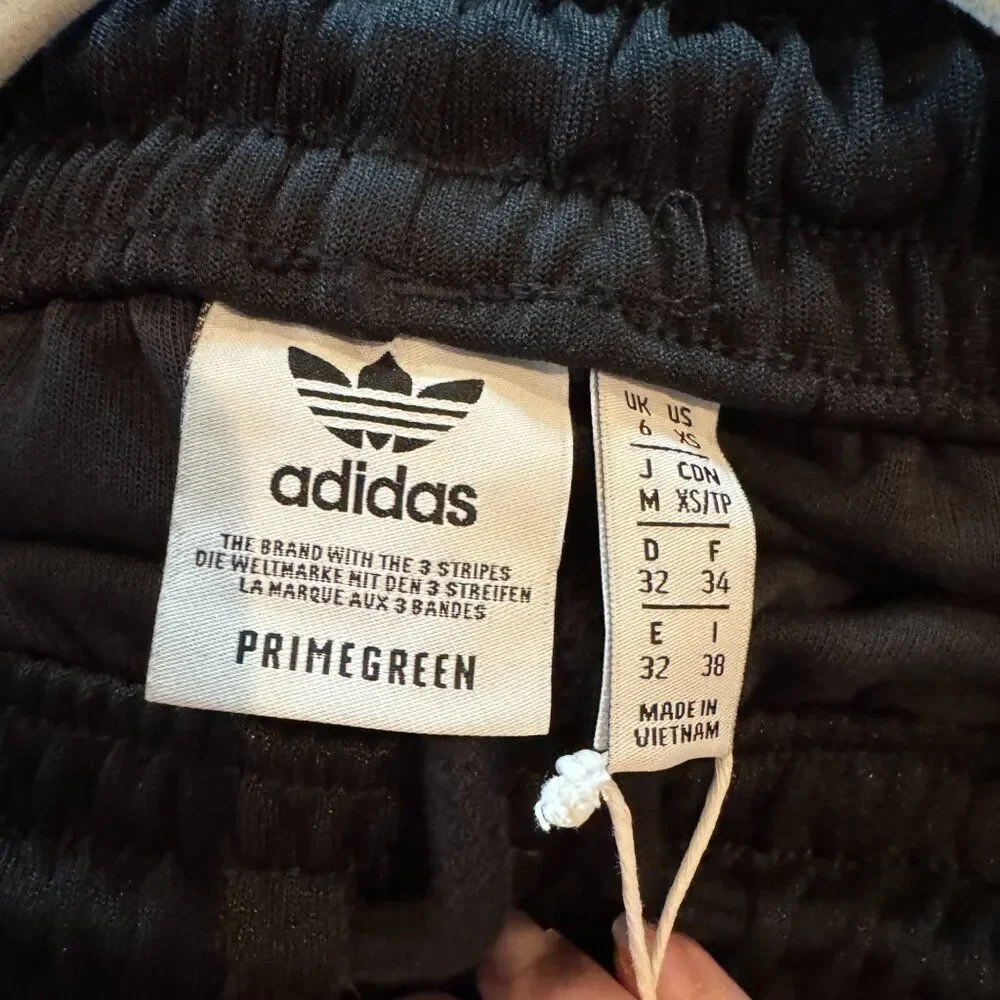 Adidas Originals XS Black Track Pants Joggers NWT 3 Stripes Trefoil Logo